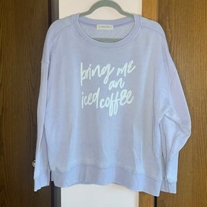 Bring me an iced coffee graphic sweatshirt